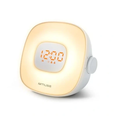 Imagen de Muse ML 198 CR. Radio Reloj con Luces y Sonidos de la Naturaleza. FM Digital 20 presintonias. Pantalla LED, Doble Alarma.