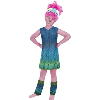 Imagen de Funidelia Disfraz de Poppy Trolls 3 para niña Dibujos Animados, Trolls, Películas &amp; Series niños y divertidos accesorios Fiestas, Carnaval Halloween Talla 5 6 años