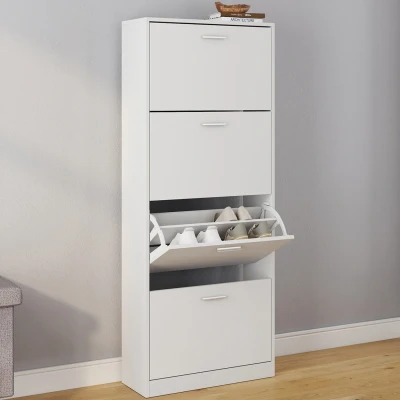 Imagen de IDMarket Zapatero KLARK 4 puertas blanco