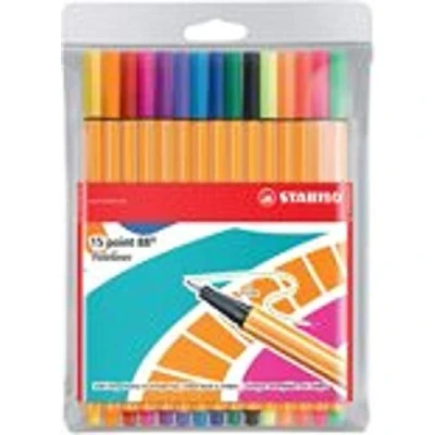 Imagen de STABILO Rotulador punta de fibra point 88 like you estuche 15 unidades colores surtidos