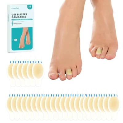 Imagen de Promifun Tiritas hidrocoloides para ampollas en los talones, paquete de 28 unidades (forma reloj)