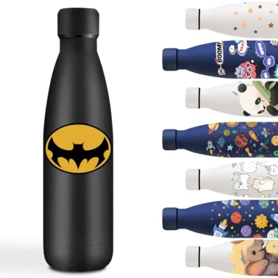 Imagen de Botella Agua Acero Inoxidable 500ml, Cantimplora Inoxidable, Personalizada con Diablo, Mantiene 24H Frio/12H Calor, para la Escuela, Oficina, Viajar, Café, Yoga, Negro