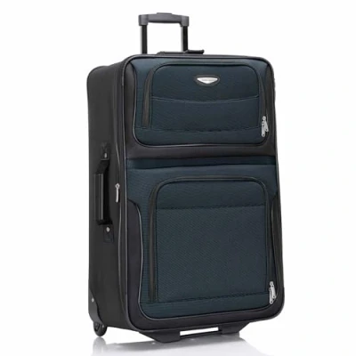 Imagen de Travel Select Amsterdam Equipaje Vertical Extensible con Ruedas, Navy, Checked Large 29 Inch, Ruedas