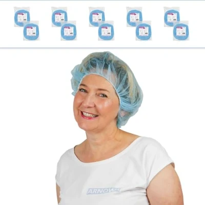 Imagen de 1000x ARNOMED gorros desechables azules, estetica 52cm circunferencia, gorro quirurgico desechable textil no tejido, quirofano desechables, sanitarios