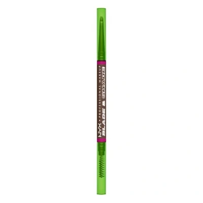Imagen de NYX Professional Makeup Lápiz de Cejas Doble Punta, Definidas y Rellenas, Fórmula Vegana Larga Duración, No Transfiere, Blade &amp; Shade, Tono: 09 Brunette