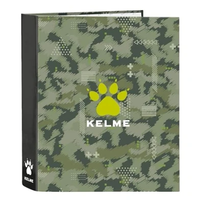 Imagen de Safta KELME TRAVEL Carpeta Folio 4 Anillas, Ideal para Niños de Diferentes Edades, Cómoda y Versátil, Calidad Resistencia, 27x6x33 cm, Color Verde/Negro
