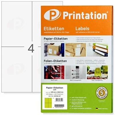 Imagen de 400 Étiquettes autocollantes sur 105 x148 a4 5 mm (blanc)