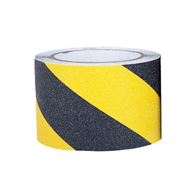 Imagen de Cinta de tracción antideslizante Mejor agarre, fricción, adhesivo abrasivo para escaleras, seguridad, peldaños rodadura, interior 4 pulgadas x 15 pies al aire libre (4 pulgadas, amarillo +