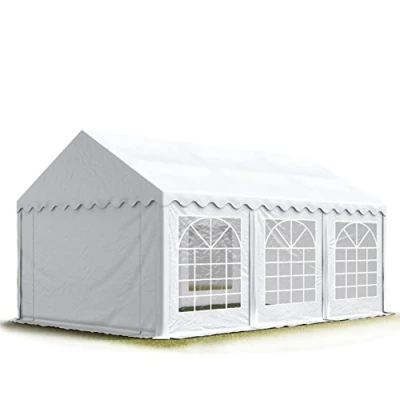 Imagen de TOOLPORT Carpa para Fiestas de Fiesta 4x6 m pabellón jardín Lona PVC 700 N en Blanco Impermeable