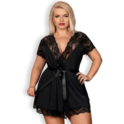 Imagen de Obsessive Kimono Con Encaje Negro Lenceria Sexy