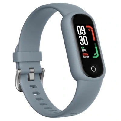 Imagen de TOOBUR Smartwatch Reloj Inteligente Muje Hombre Impermeable IP68 Pulsera Actividad con Pulsómetro, Podómetro, Monitor Sueño, Notificación de Mensajes 14 Deportes para Android iOS, Gris Pizarra
