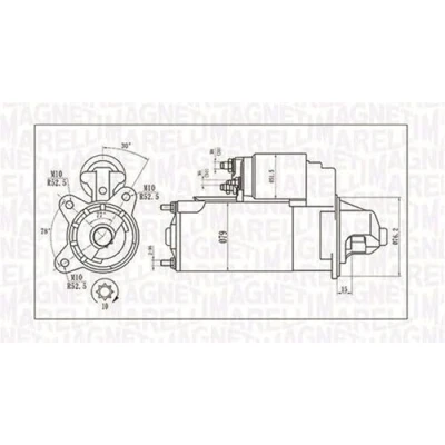 Imagen de MAGNETI MARELLI 063721396010 Motor de arranque 12 2,2 10 FORD: Focus Mk1 Hatchback, Familiar, Berlina