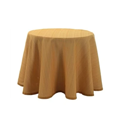 Imagen de Donegal Collections Falda Mesa Camilla Redonda 110 cm Riby Oro Tejido Primavera Verano Faldillas con Altura para 75 50% Algodón Poliester Fabricado en España
