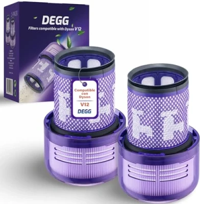 Imagen de DEGG Filtro Hepa para Aspiradora Dyson V12 Detect Slim Filtros Lavables Repuestos Originde Duradero Paquete de 2