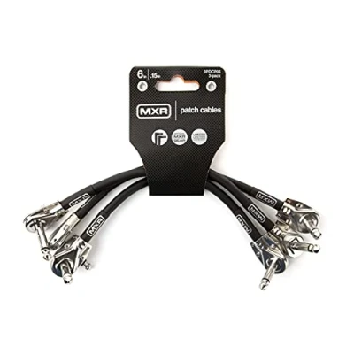 Imagen de JIM DUNLOP MXR Cable Parche, 6 pulgadas 15 cm Pack de 3, Ángulo Recto 1/4 pulgada (3PDCP06)