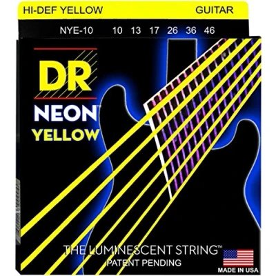 Imagen de DR Strings NYE 10 Neon Yellow Juego Cuerdas Eléctrica