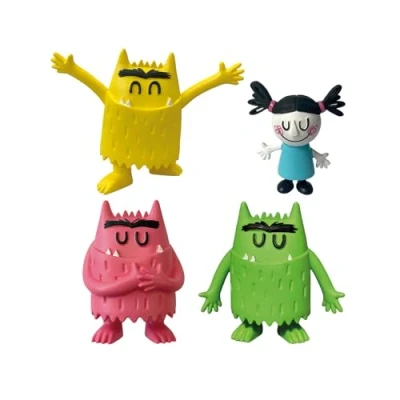 Imagen de Comansi Set Nuna Colección Monstruo de Colores (4 Figuras), Blanco, Medium (Y90103)