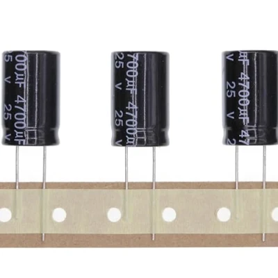 Imagen de 10 Piezas 25V 4700UF Condensador electrolítico de aluminio enchufable 16x25 16 * 25mm