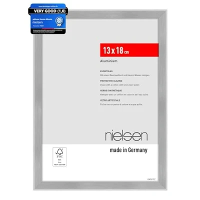 Imagen de nielsen Portarretrato de aluminio, marco Atlanta, 13x18 cm, Estructura Plata Mate