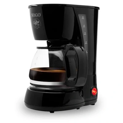 Imagen de SOGO Electric 4 Cup Coffee Maker, 650 W, 0.6 l, Caf/5655 Black