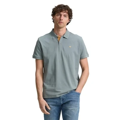 Imagen de TOM Tailor Basic WITH Contrast Polo, Hombre, Talla: Large, Trooper green