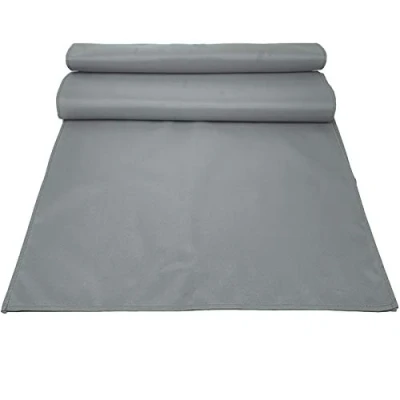 Imagen de JEMIDI Camino de mesa para exteriores, 50 x 200 cm, impermeable, color gris claro