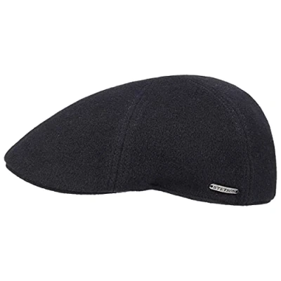 Imagen de Stetson Gorra Texas Wool Gatsby Cap Hombre Gorros con Visera Gorro Ivy Pico de Pato Visera, Forro, Forro Invierno otoño/Invierno XL (60 61 cm) Azul
