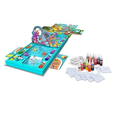 Imagen de Simba Aquagelz PlaySet StarfIsh, Crea Figuras Blanditas en 3D, Incluye Escenario Plegable, 12 Botes de Colores, 8 Moldes, 6 sobres mezcla (106322593)