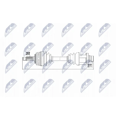 Imagen de NTY NPW HD 036 Árbol de transmisión Eje delantero, derecha Caja cambios manual HONDA: CR V 1