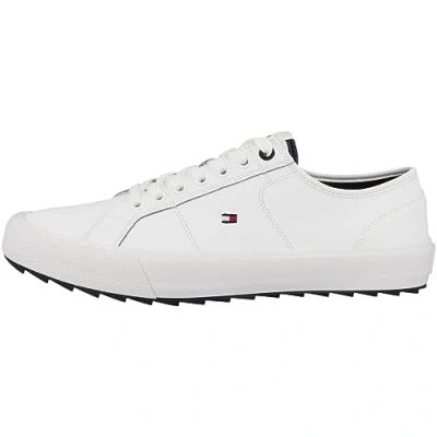 Imagen de Tommy Hilfiger Hombre Sneaker vulcanizada Cleated Zapatillas, Blanco (White), 40 EU