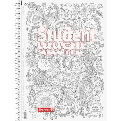 Imagen de Brunnen 106742701 Bloc de notas/Collegeblock Student zenart Diseño Jardín, A4, líneas, línea 27, 90 g/m², 80 hojas