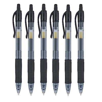 Imagen de Pilot g2 07 Bolígrafo retráctil de gel (punta 0,7 mm, línea 0,39 recargable, bl 7, 6 unidades), color tinta( negro)