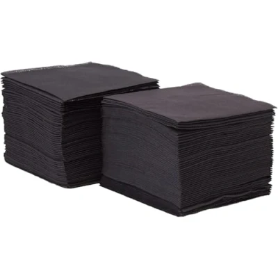 Imagen de MORIGAMI SER22104961 Coktail, Servilleta 20x20, 2 capas, pliegue 1/4, 100 servilletas, punta Negra