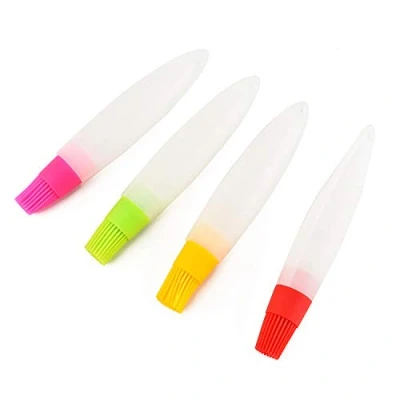 Imagen de BrilliantDay 4PCS Aceite de Silicona Botella con Pincel para Barbacoa cocinar Hornear Cepillo Resistente al Calor