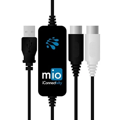 Imagen de Interfaz Mio MIDI a USB (1 entrada 1 salida, robusta y duradera, longitud: 1,5 m, fiable con grandes flujos de datos, 16 canales E/S MIDI, compatible Mac PC, MIDI)