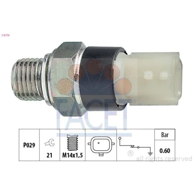 Imagen de FACET 7.0178 Sensor de Presión Aceite M14x1,5 1 Made in Italy OE Equivalent RENAULT: SCENIC 2, MASTER 3 Kasten, GRAND 2 norauto, oscaro,