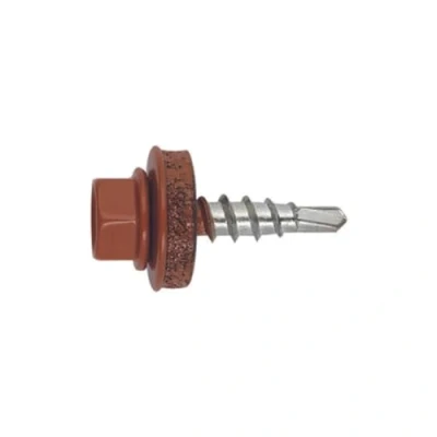 Imagen de Index AFMC144819 Tornillo punta broca reducida cubierta metal madera + arandela P 14 4,8x19 RAL 8004