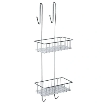 Imagen de WENKO Estantería para el baño de Acero fino Aldo inox cesta almacenamiento, inoxidable, 24.5 x 70 20 cm, Brillante