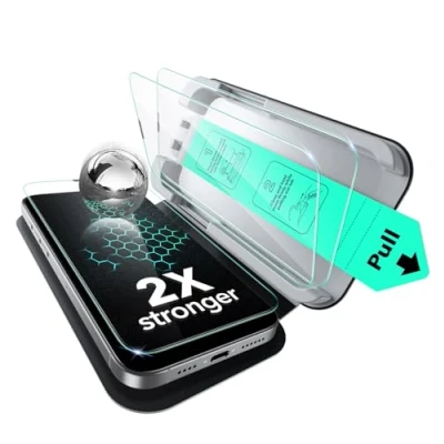 Imagen de ESR Protector de Pantalla para iPhone 14 Pro Max, Protección Militar, Dureza 9H, Cristal Templado Cobertura Total con Bandeja UltraFit