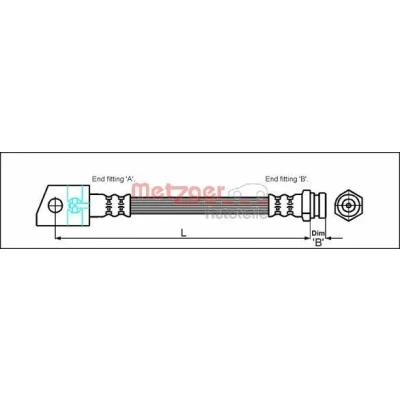 Imagen de METZGER 4114749 Latiguillos de Freno 457 F10 x 1 OPEL: Frontera A Sport SUV Cabrio