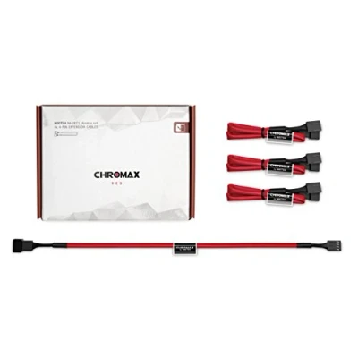 Imagen de Noctua NA SEC1 chromax.Red, Cables de Extensión para Ventiladores (30 cm, Rojo)