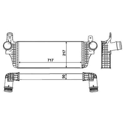 Imagen de NRF 30466 Intercooler VOLKSWAGEN: Transporter 5, 5 Bus, Multivan (7HM