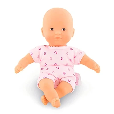 Imagen de Corolle Muñeco bebé Mini Calin, 20 cm, de Cuerpo Blando con Pijamita, Color Rosa (9000120130)