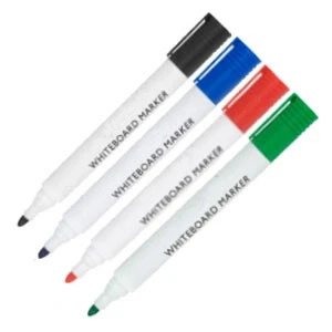 Imagen de Q Connect Rotulador Pizarra Blanca 4 Colores Surtidos Punta Redonda 3.0 Mm
