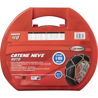 Imagen de START 8365 Cadenas para nieve con instrucciones de montaje, bolsa almacenamiento, guantes protección 2