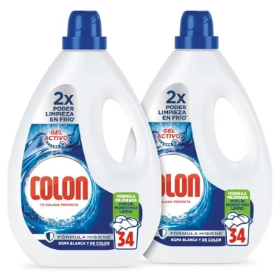 Imagen de Colon Gel Activo Detergente para ropa 68 lavados (Formato 2 botellas de 34 lavados)