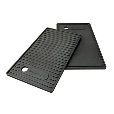 Imagen de Barbecook plancha de barbacoa universal hierro fundido esmaltado, accesorio para plancha, negra, Brahma 42,7 x 2 24 cm