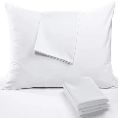 Imagen de RICHAIR Juego de 2 Fundas Almohada Impermeables (65x65 cm) Oeko Tex Standard 100%, con Cierre Cremallera Transpirable Antiácaros Blanco