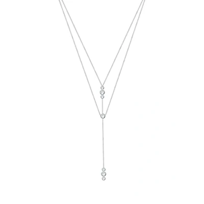 Imagen de Elli Collares Mujeres Cadena en Y Geo Capas con Cristales Plata de Ley 925