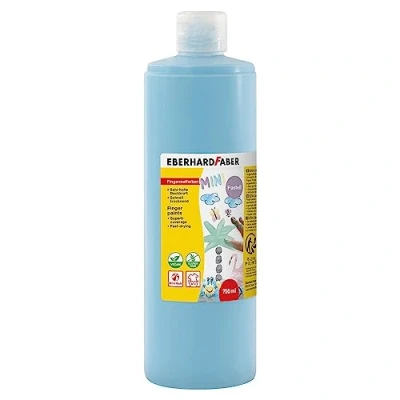 Imagen de Eberhard Faber 578948 Pintura de dedos EFA Colour, azul pastel, 750 ml, secado rápido y lavable